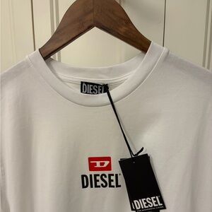 Diesel White Logo Men's T-Shirt